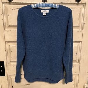 M MAGASCHONI 100% Cashmere Women's Long Sleeve Blue  Sweater Size L